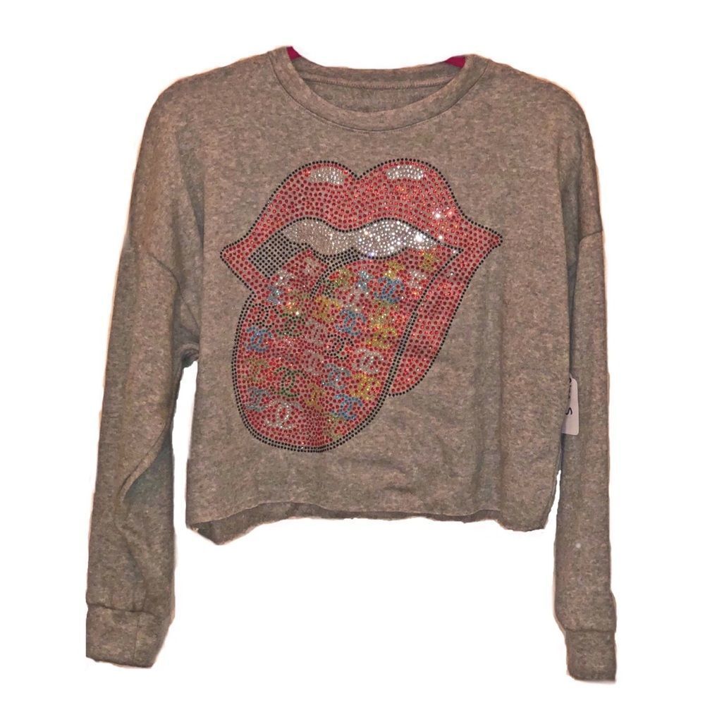 Crewneck Sweatshirt W/ Multicolor Rolling Stones - Picture 6 of 7